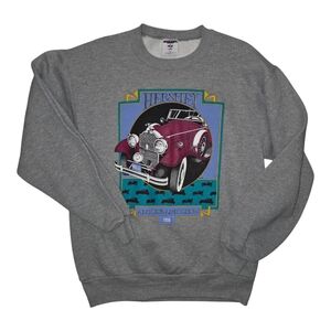 Vintage 1998 Jerzees Gray Car Graphic Crewneck Sweatshirt Medium